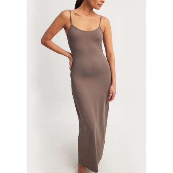 5773798 NA-KD Maxi dress - brown