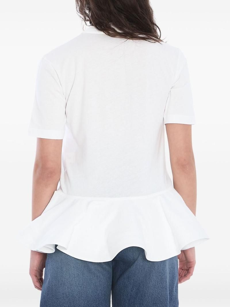 알라이아 코튼 PEPLUM T 셔츠 AA9I0003J010A000