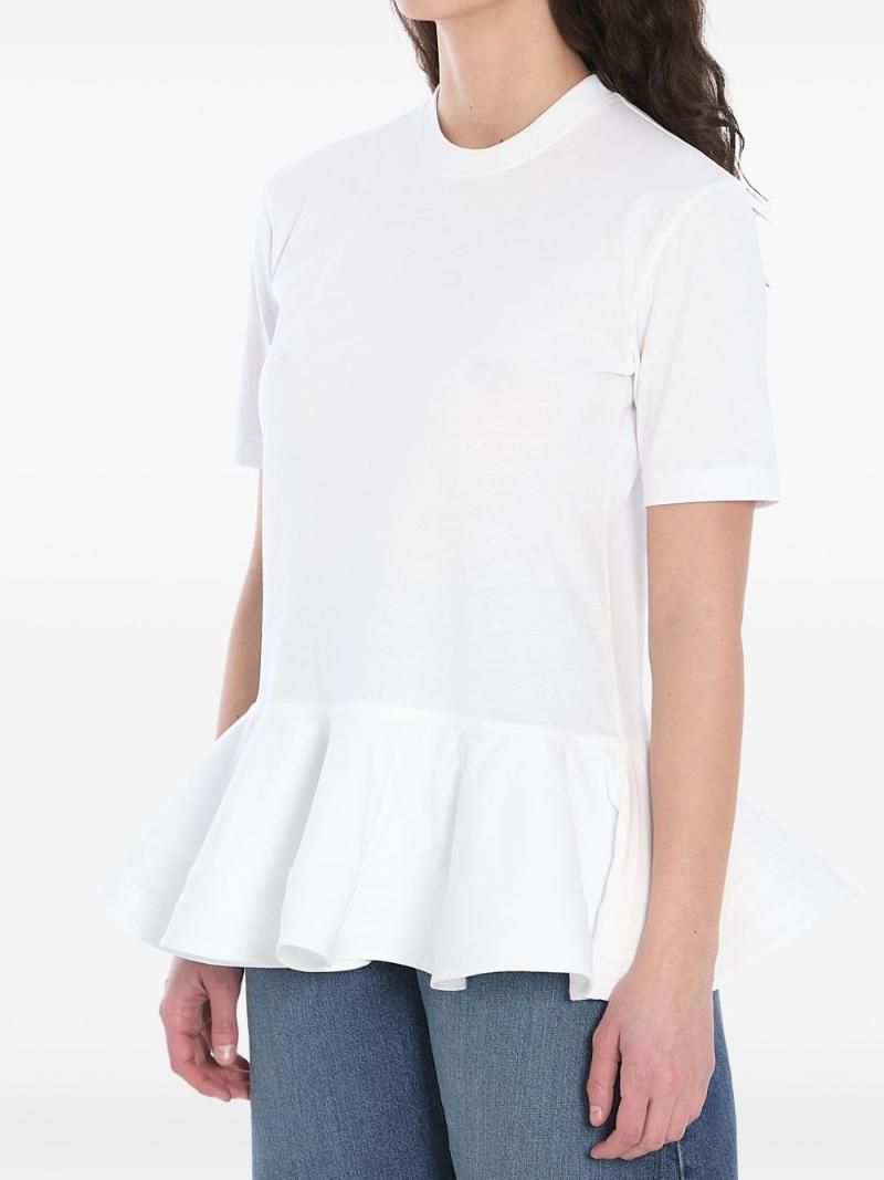 알라이아 코튼 PEPLUM T 셔츠 AA9I0003J010A000