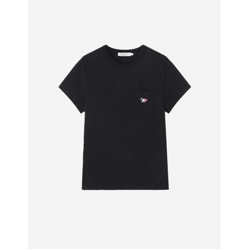 TEE SHIRT TRICOLOR FOX PATCH FW00107KJ0010 P199 BK 트리컬러 폭스 패치 티셔츠