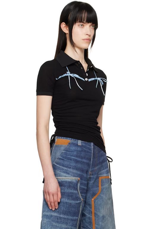 [앤더슨벨]Black Halter String Pique Polo 251375F108003