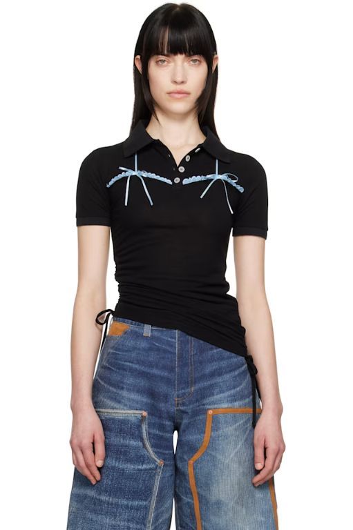 [앤더슨벨]Black Halter String Pique Polo 251375F108003