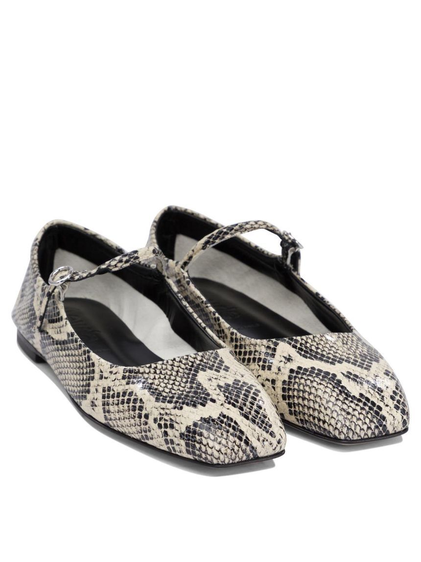AEYDE Uma  Mary Jane UMASNAKE PRINT GOAT LEATHER CREAMY