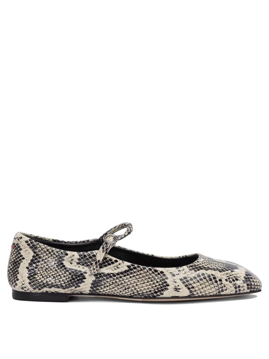 AEYDE Uma  Mary Jane UMASNAKE PRINT GOAT LEATHER CREAMY