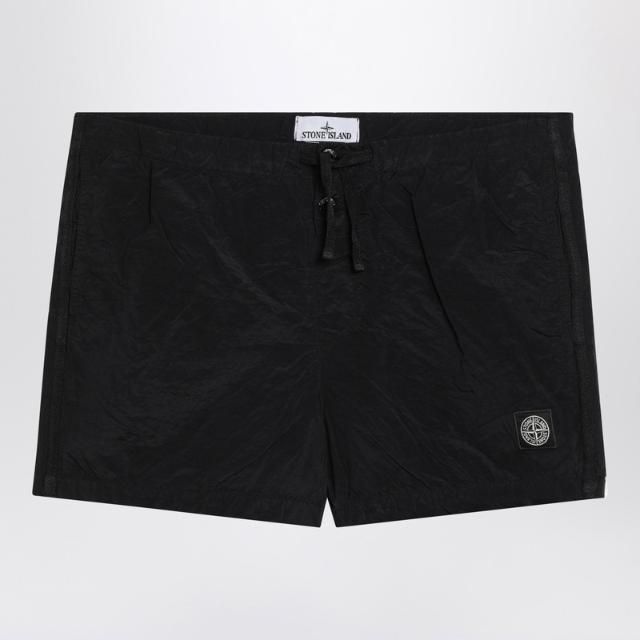 STONE ISLAND S15B100006S0043/Q_STONE-V0029 Black beach boxer shorts