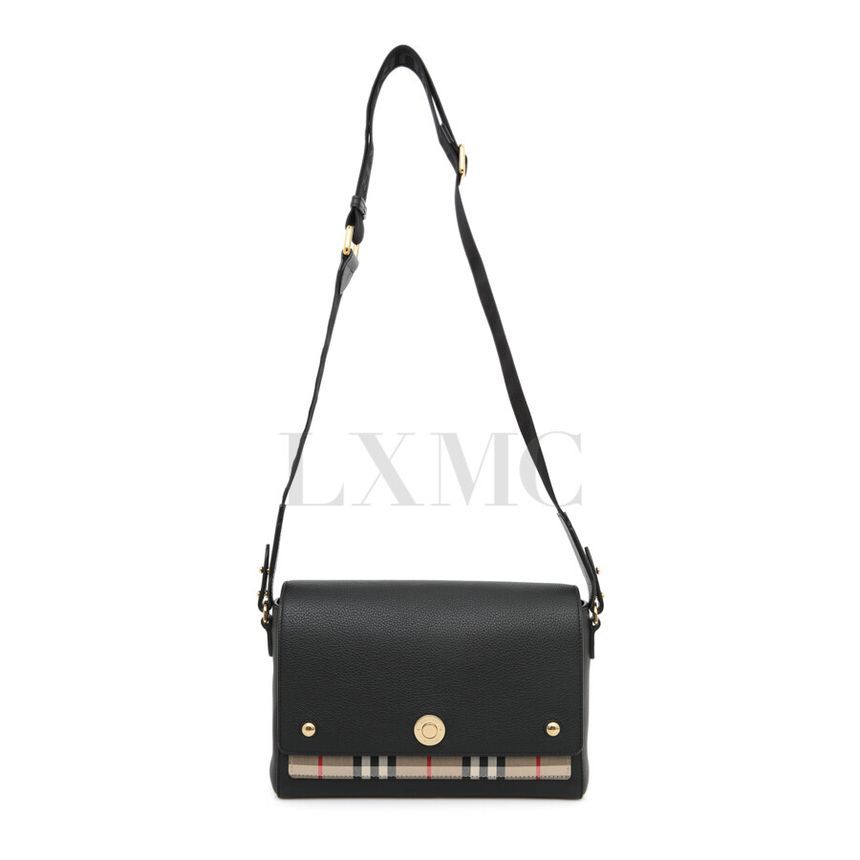 Burberry Vintage Check Crossbody Flap Bag Black 80211101 | eBay