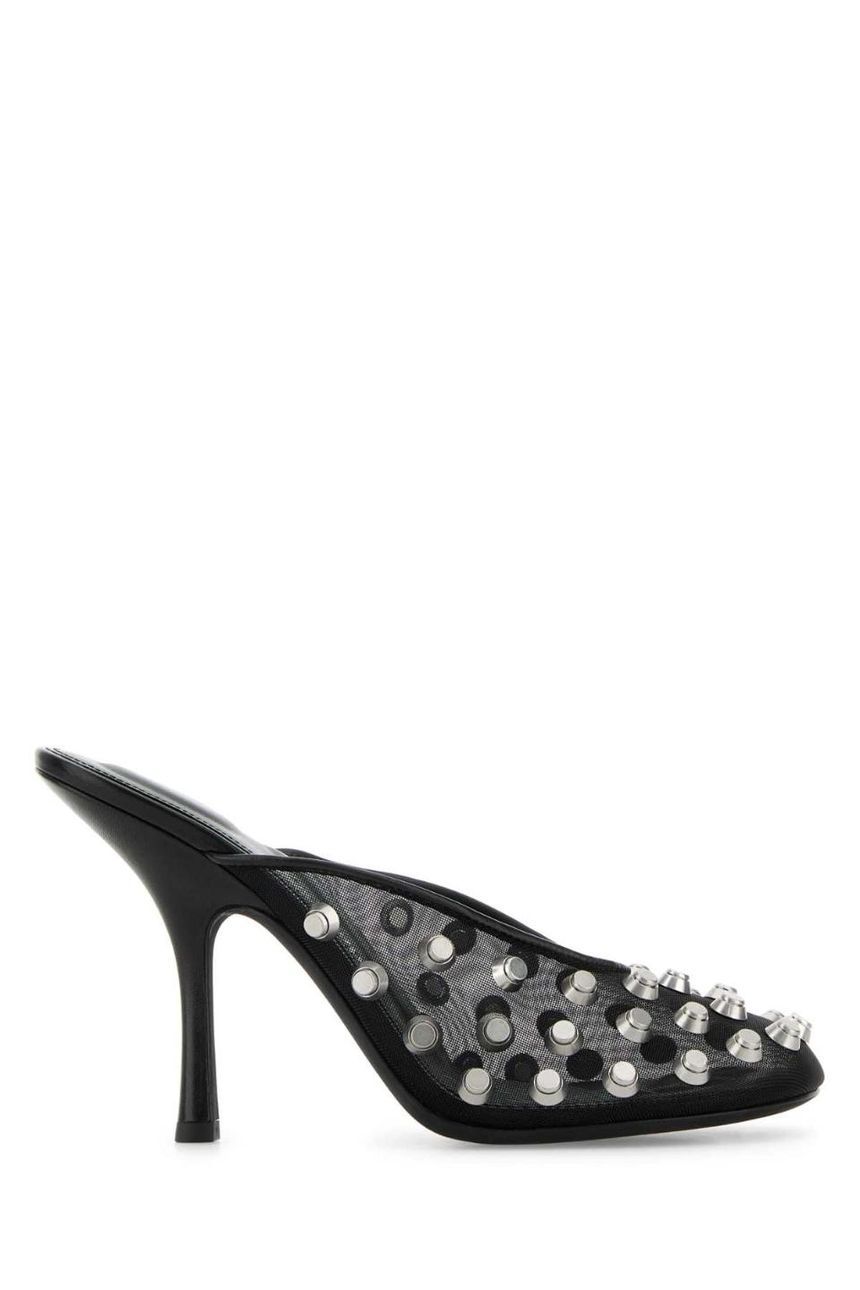 ALEXANDER WANG 30225S005 001 Black mesh Rhodes 105 mules