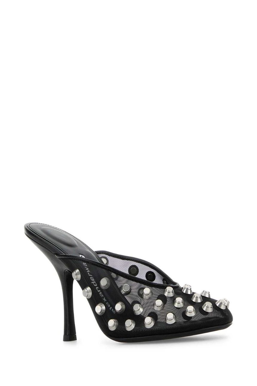 ALEXANDER WANG 30225S005 001 Black mesh Rhodes 105 mules