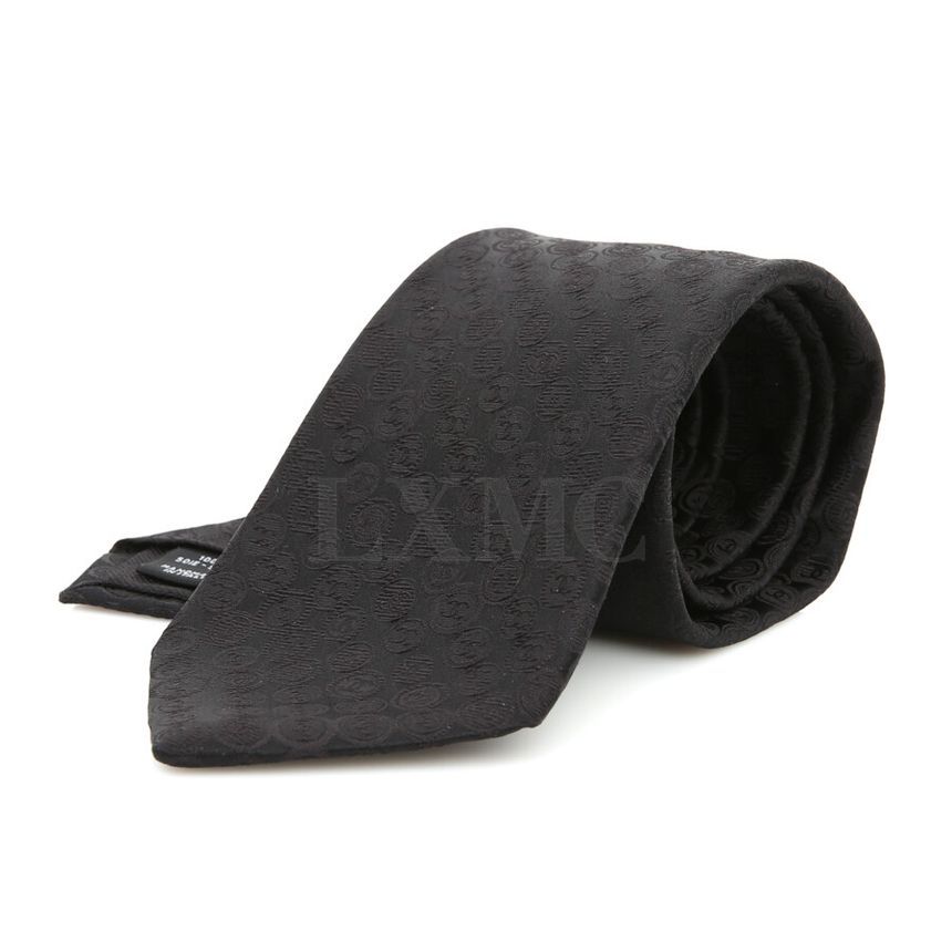 史上一番安い Classic CHANEL Black 127543508 AAA471 TIE Tie Silk Logo CC 小物