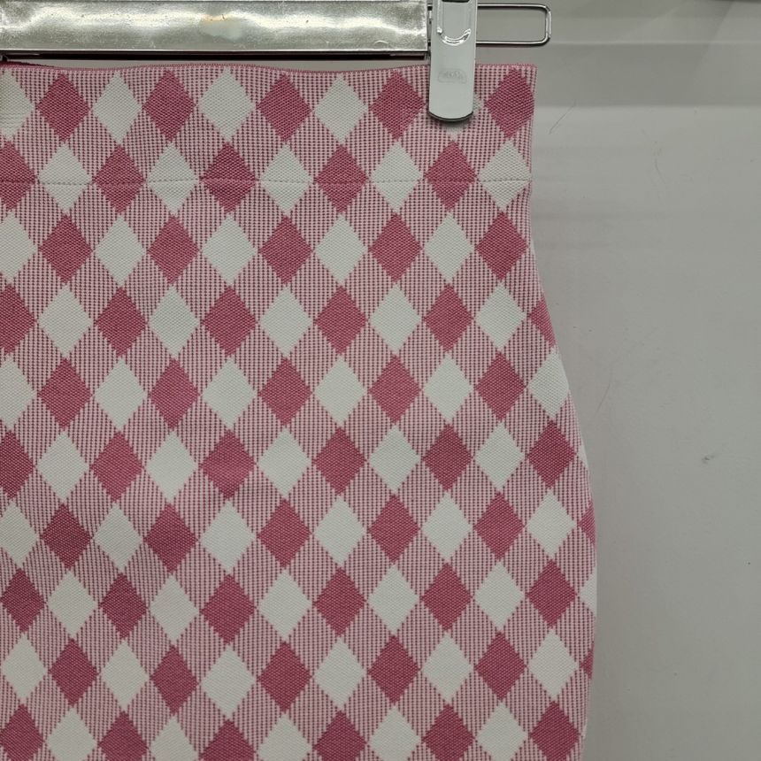 Balmain Pink Check Skirt ETB021051 127648920 | eBay