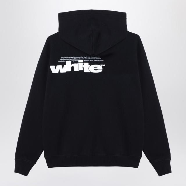 OFF-WHITEA¢ 로고가 있는 검은색 후드티 OBBB001F24-AFLE005/XH_OFFW-1001