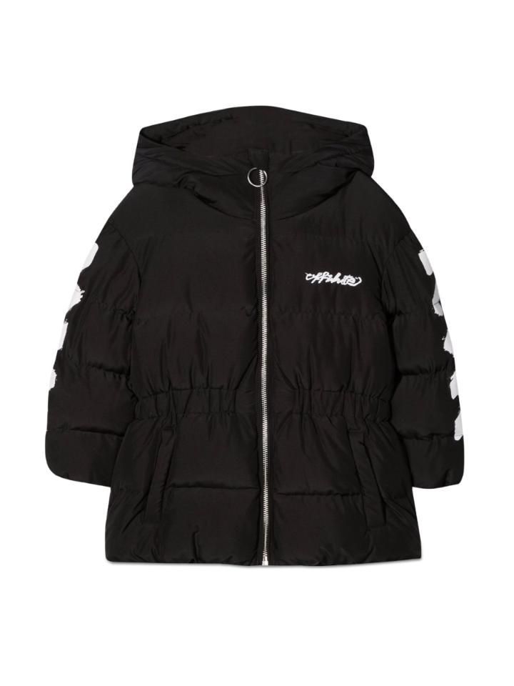 키즈 오프화이트 트렌치 코트 OGEA001K F21FAB0021001 BLACK