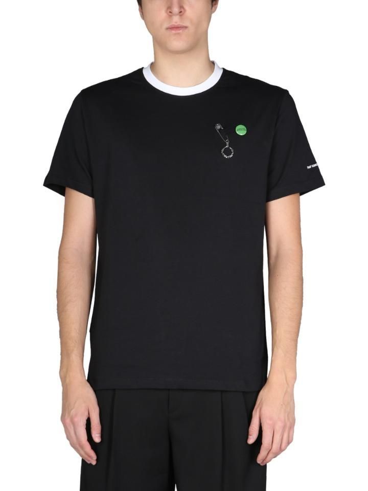 프레드 페리 바이 라프 시몬스 반팔 티셔츠 FP SM1949 40 102 BLACK
