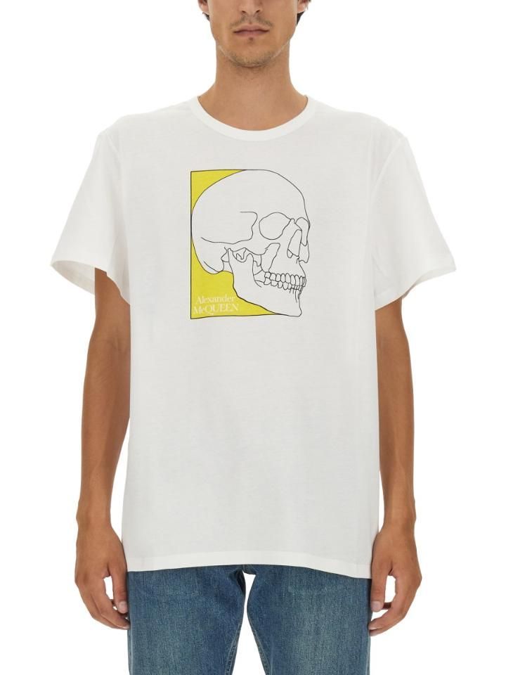 ALEXANDER MCQUEEN 스컬 프린트 티셔츠 759448_QVZ300900