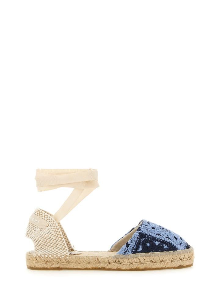 마네비 샌들 G04P0COTTONCROCHETINDIGOANDNAVYBLUE Blue
