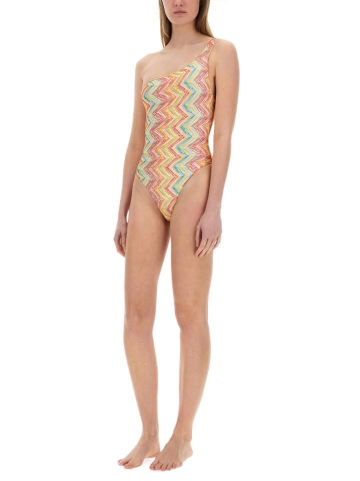 MISSONI ONE-SHOULDER PRINTED TULLE ONE-PIECE SWIMSUIT MC22SP04_BR010XSM9N5