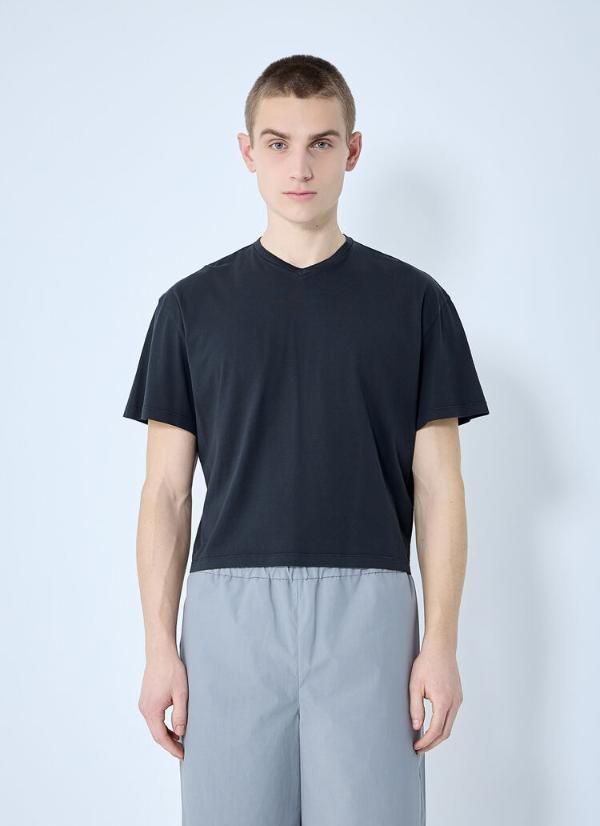 25 SS RIER 남성 V 넥 티셔츠  TSH13 JCO   JERSEY COTTON BLACK JERSEY TP838339651
