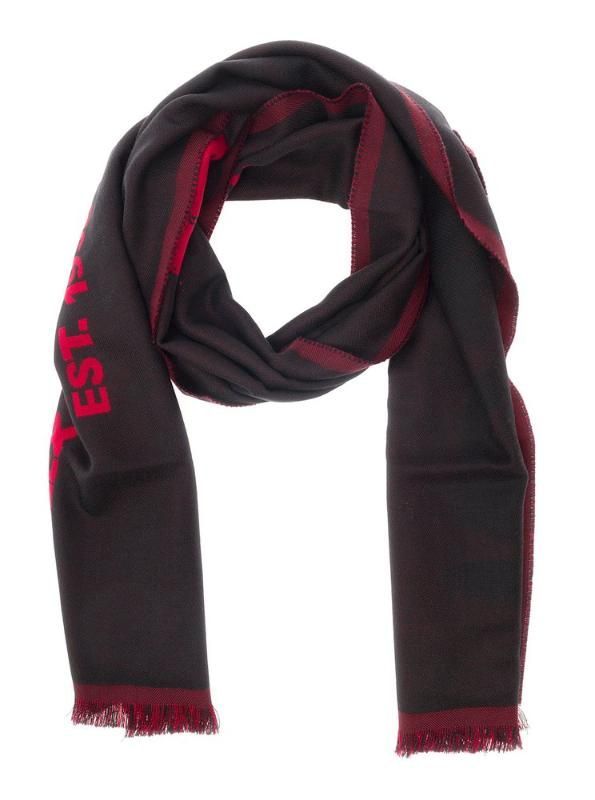 남성 Alexander McQueen 오버사이즈 그래피티 로고 스카프 1174