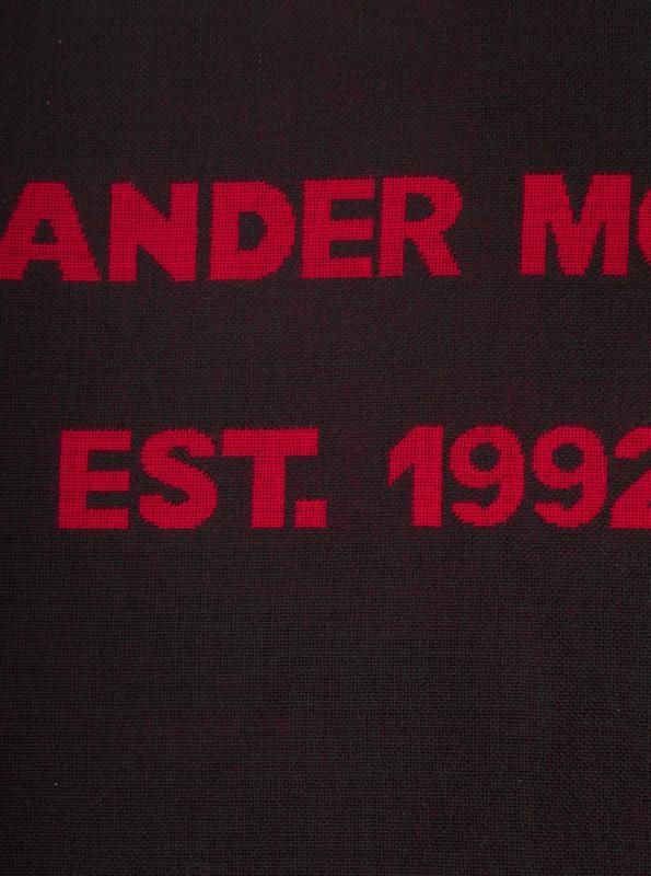 남성 Alexander McQueen 오버사이즈 그래피티 로고 스카프 1174