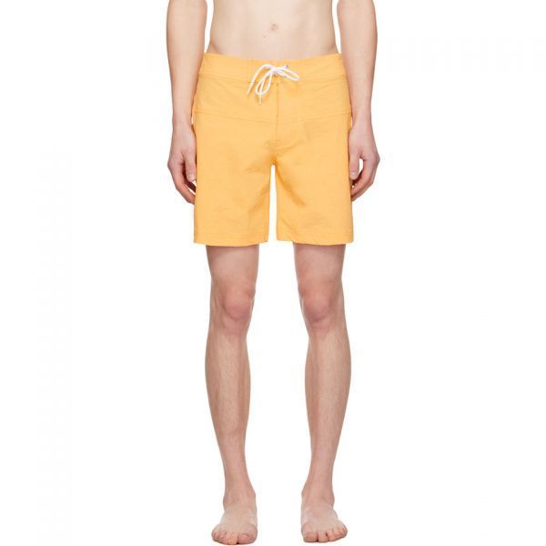 Pilgrim Surf & Supply 필그림 서프 서플라이 옐로우 퀴그 보드 스윔 쇼츠 S