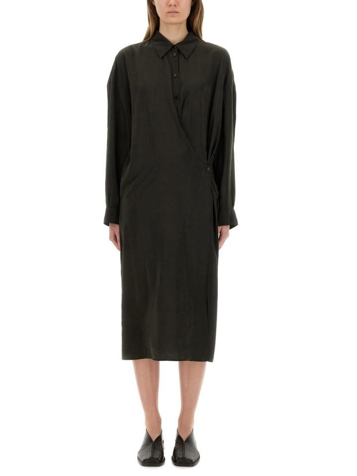 LEMAIRE "STRAIGHT COLLAR TWISTED" DRESS DR1092_LF1308BR507