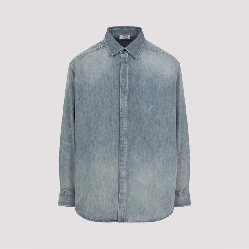 SS25 피어오브갓 FGE250.5011DNM-436 MEDIUM INDIG Fear Of God Denim Button Up Shirt