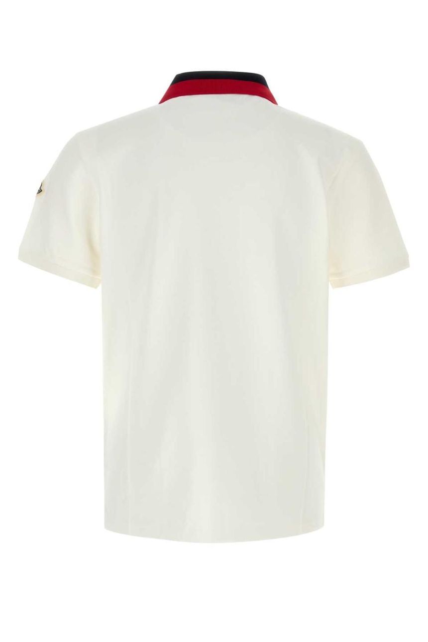 MONCLER 8A0002589A16 034 White piquet polo shirt
