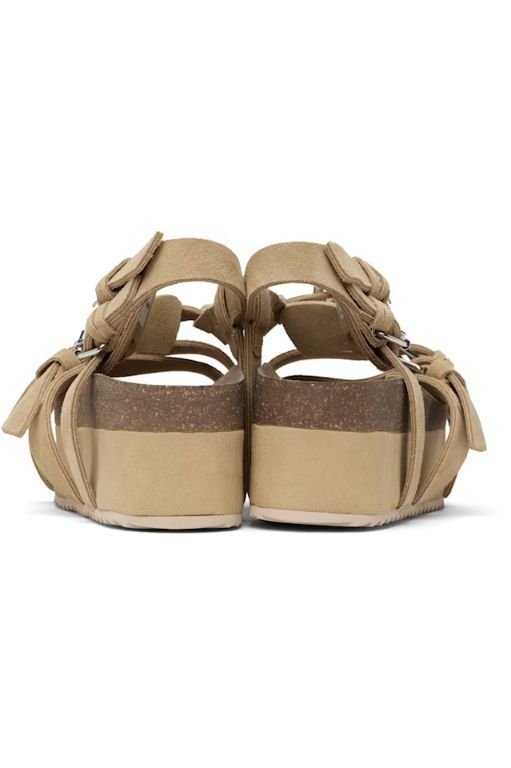 [R13]Khaki Platform Sandals 251021F124001