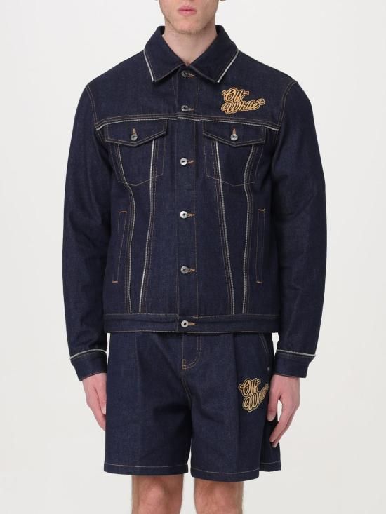 24SS 오프화이트 데님 자켓 OMYE092S24DEN001 4522 Blue