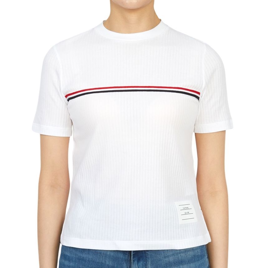 Thom Browne｜SHORT-SLEEVED ROUND NECK T-SHIRTS (FJS143A Thom Browne High Twist Short Sleeve T-Shirt FJS143A 77183268