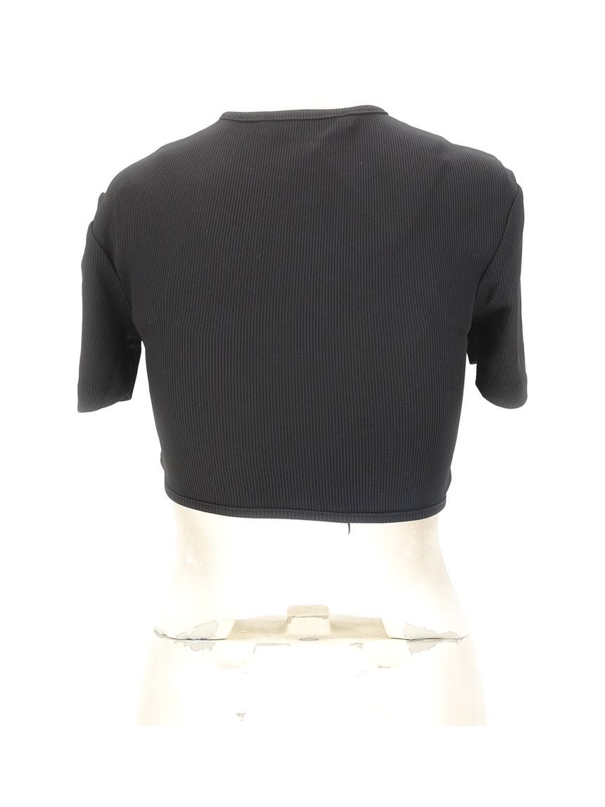 24FW 크리스토퍼에스버 MOODSTONE RUCHED CROP TEE 021177000BLACK