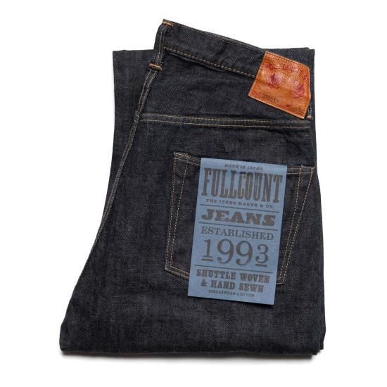 Fullcount 데님 팬츠 0105 Xxw 와이드 헤비 15.5oz 셀비지 데님