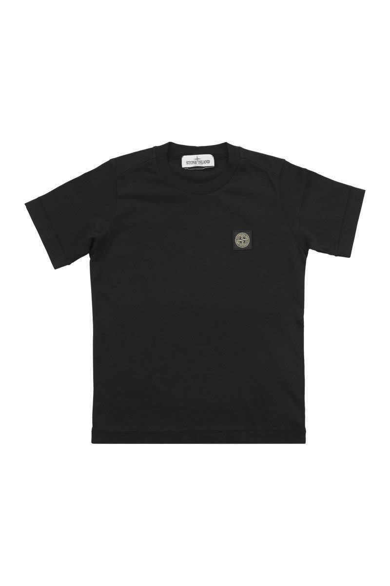 스톤아일랜드(Stone Island) | 드롭 원 스톤아일랜드 키즈 로고 DROP SHOT ONE 프린트 반팔티 10 12 / 펄 그레이 1119640 | 트렌비