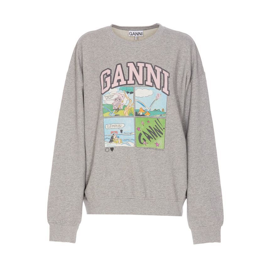 GREY ISOLI OVERSIZED SWEATSHIRT (T4284 921)(그레이 아이솔리 오버사이즈 스웻셔츠)