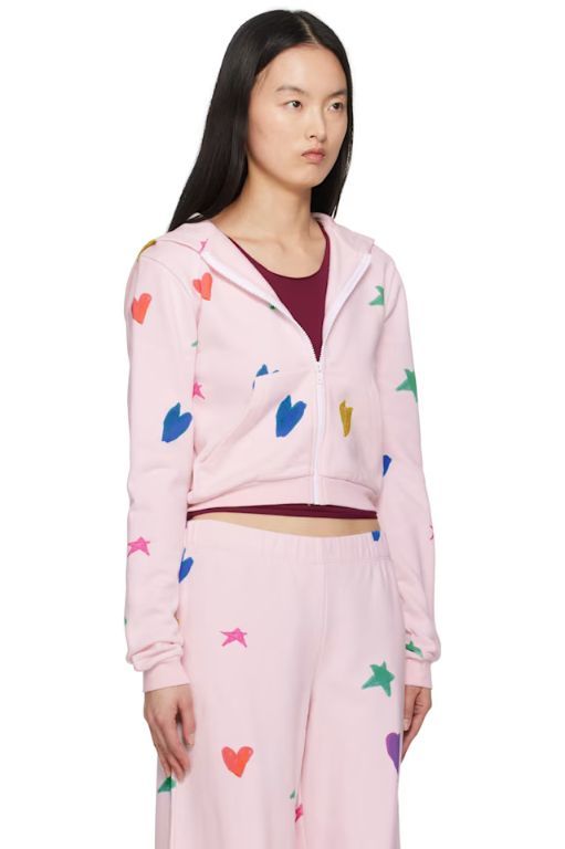 [Kids Worldwide]Pink Heart Mini Zip Up Hoodie 251483F097000