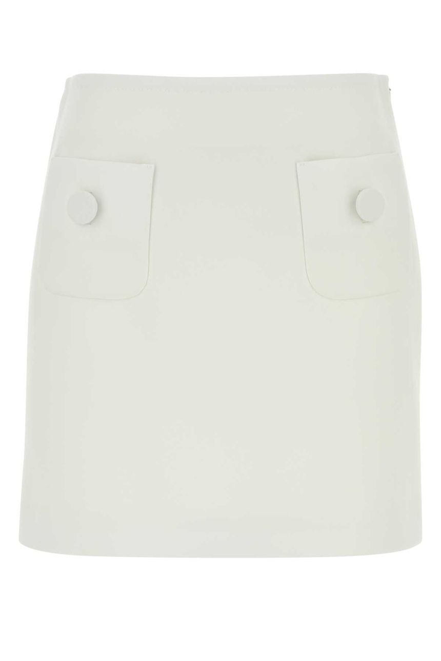 25SS MM STUDIO 화이트 triacetate blend Pagine 미니 스커트 2516101011600009
