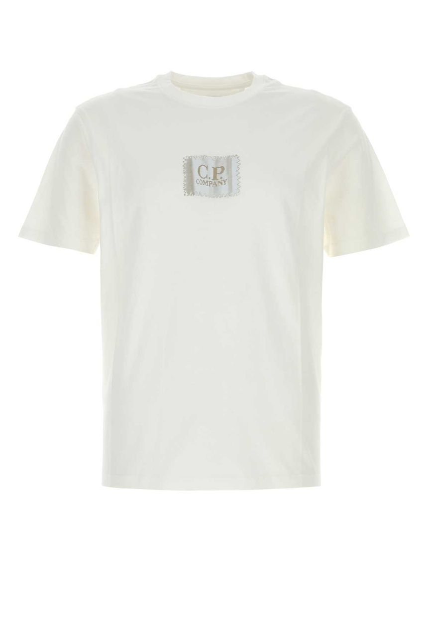 24FW C.P. Company 화이트 코튼 t-셔츠 17CMTS168A005100W 103