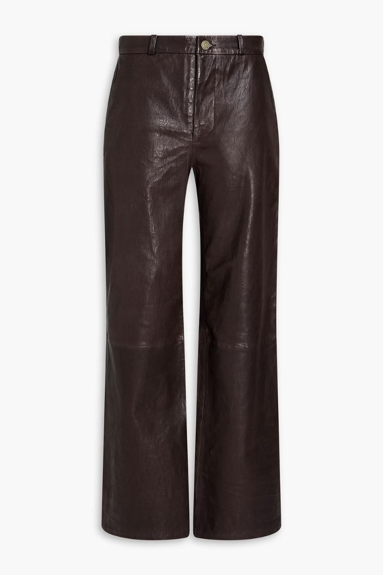 [NB07] 프레임 여성 레더 팬츠 Leather straight leg pants 46376663162884822
