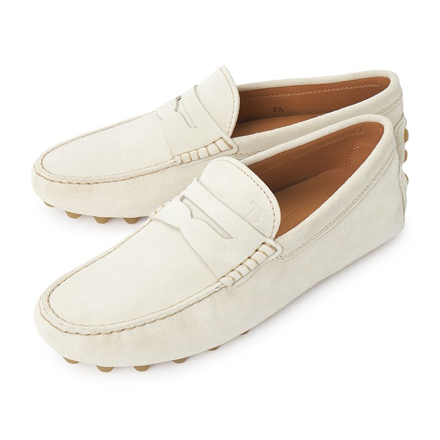 Men’s white Tods men’s Gommino leather moccasin Woman WHITE Gommino Loafers in Leather XXW22L0KA20N6M40MB015  main image 4