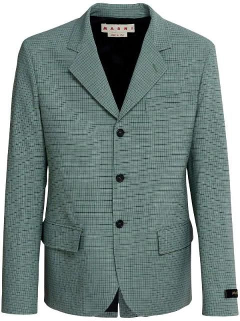 25 SS 마르니 마르니 그리드 체크 싱글 브레스티드 블레이저 GUMU0095UXUTW980 TP425053486