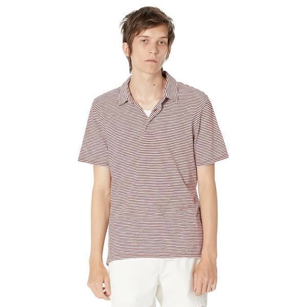 4296635 Vince Slub Stripe Short Sleeve Polo