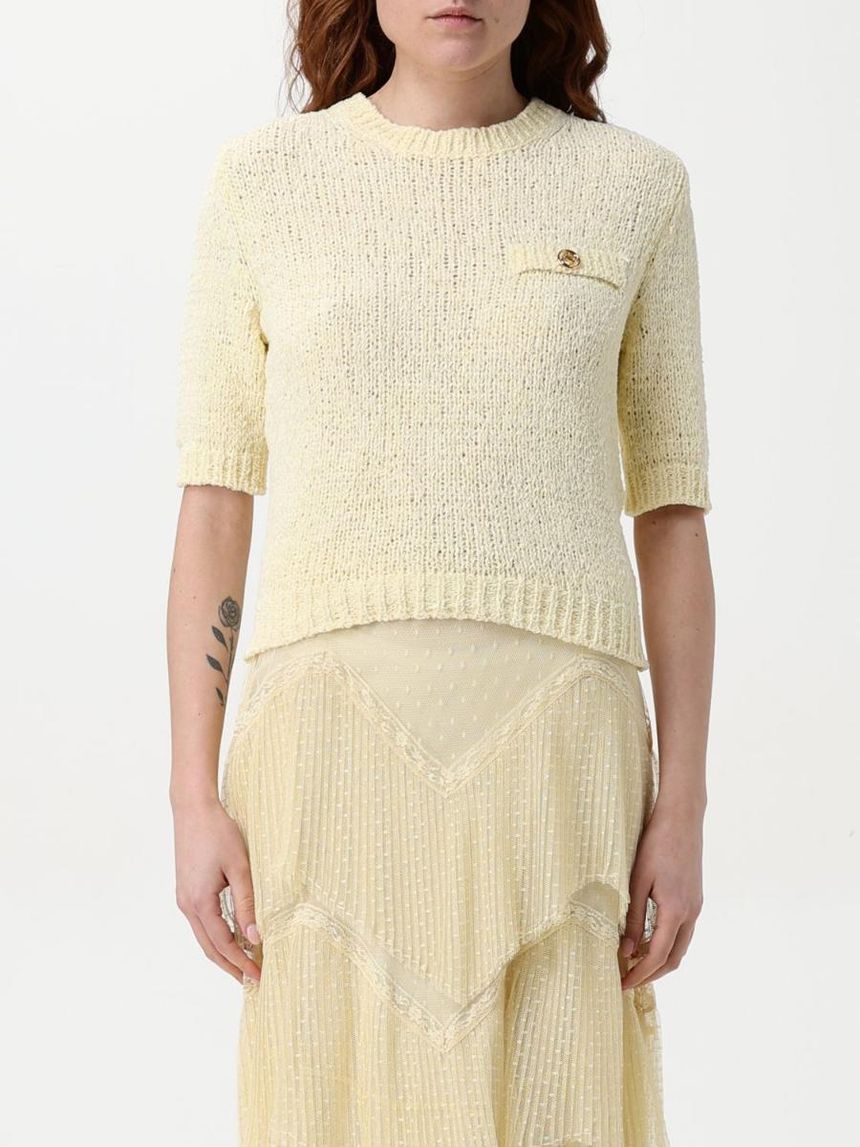 트윈셋 Womans Sweater Twinset 251TP3440 Butter 12143 []