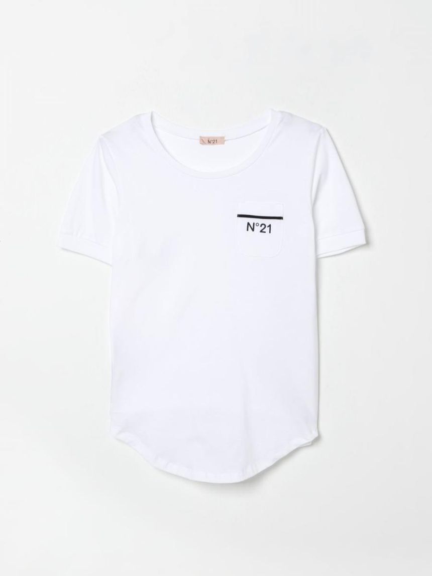 N21 Little Girls T shirt N° 21 N2101ZN0199 White 0N100 []