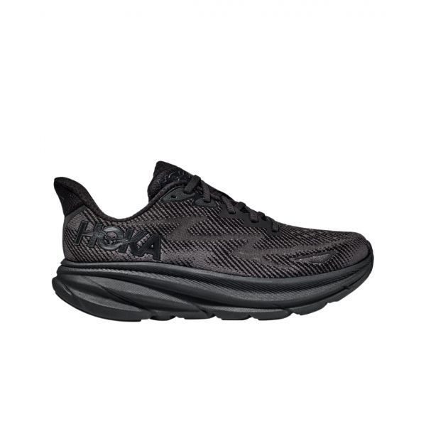 (W) 호카 클리프톤 9 블랙 - 레귤러 (W) Hoka Clifton 9 Black - Regular