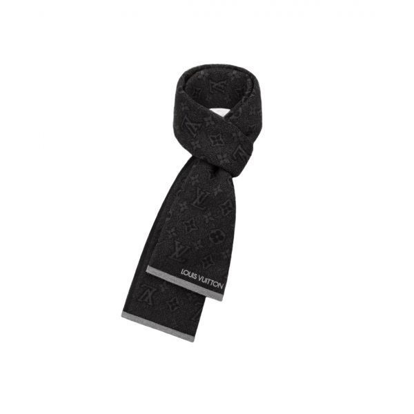 루이비통 마이 모노그램 이클립스 스카프 그레이 Louis Vuitton My Monogram Eclipse Scarf Gray
