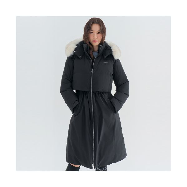 TAYLORMADE APPAREL 24FW 여성 롱기장 폭스퍼 헤비다운 점퍼 TWDJN8302-199