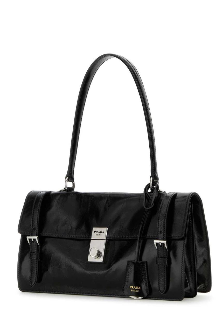 프라다 Black leather medium 핸드백 1BN0262CYR F0002 JP1