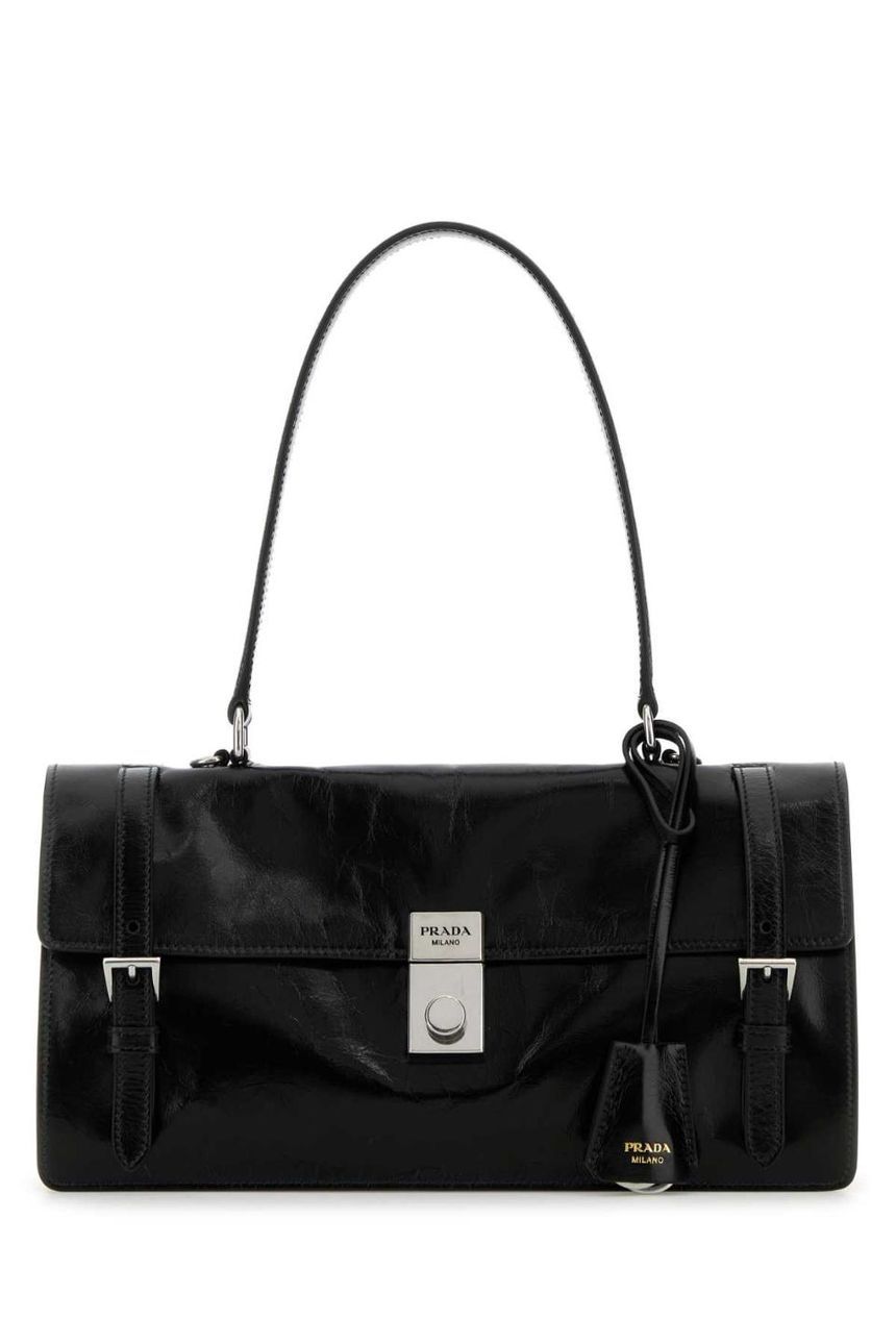 프라다 Black leather medium 핸드백 1BN0262CYR F0002 JP1