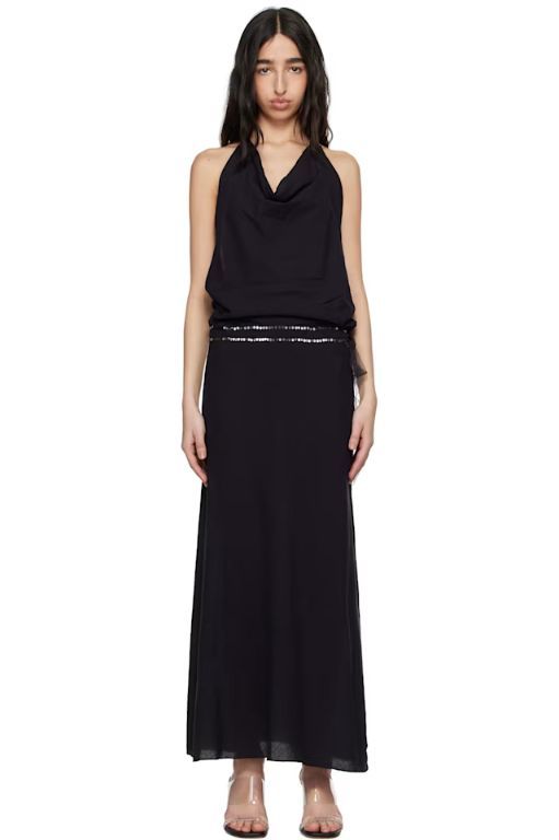 [GIMAGUAS]Black Costa Maxi Dress 251776F055000