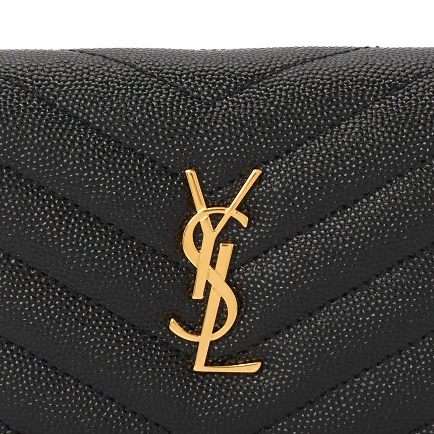 Saint Laurent Monogram Matelassé Women's Card Holder 668290